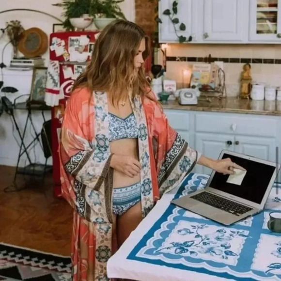 Coming Soon-New Bohemian Floral Kimono Duster - Picture 11 of 13